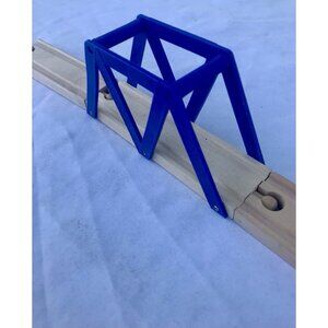 Vtg Brio Blue Arch Truss Bridge Wood Track Thomas Train 3 Pc Lot Montessori Toys
